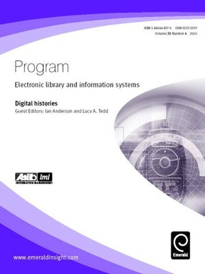 cover image of Program: Electronic Library and Information Systems, Volume 39, Issue 4
